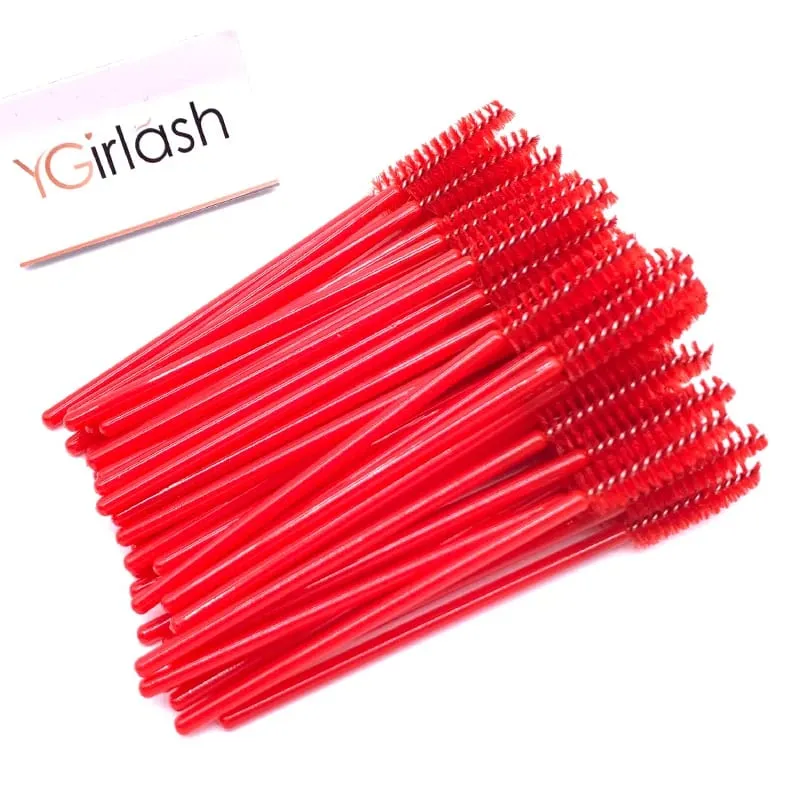 YGirlash 50 個ラッシュ白鳥クリスタルまつげアプリケーター使い捨てダイヤモンドハンドルナイロンマスカラワンドブラシ化粧品ツール
