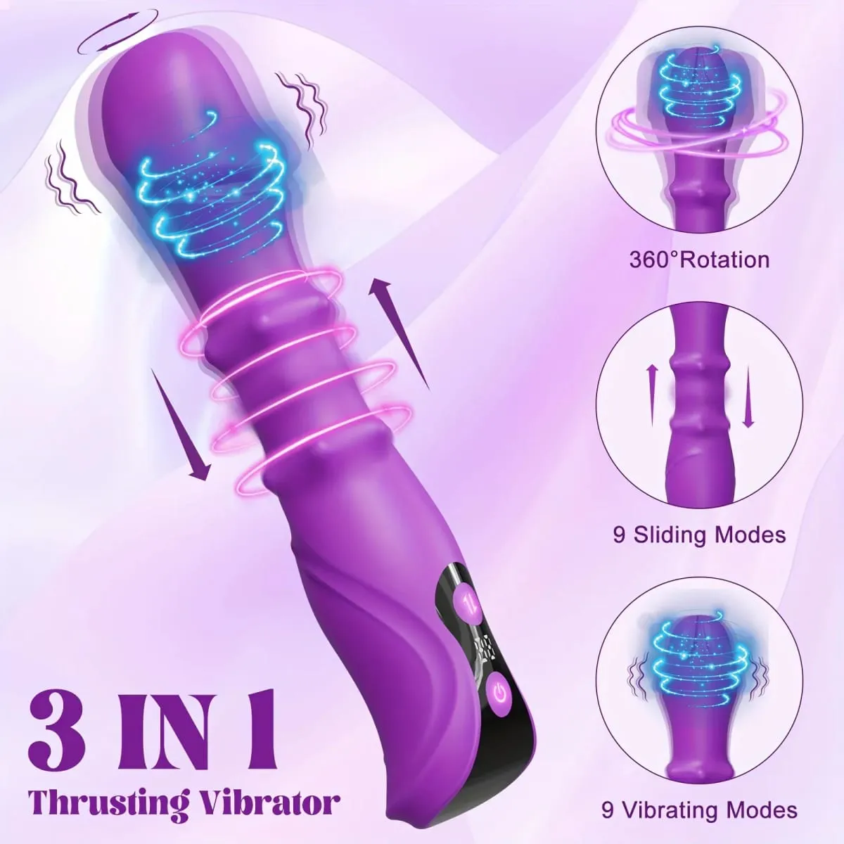 Swing Thrusting Dildo Vibrator G Spot Anal Vaginal Stimulator Sex Toys for Women Vibrating Dildos Sliding Vibration Vibrators18 — image 2