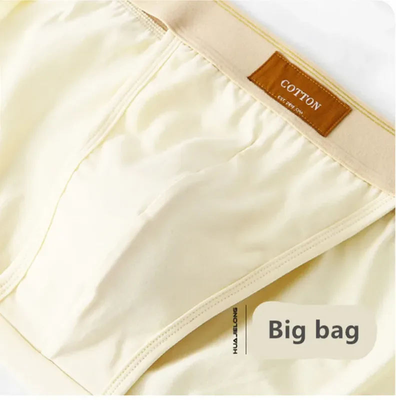 Men underwear cotton loose ropa interior hombre simple lingerie solid color calcinha Plus size sexy panties new boxers & briefs — image 15