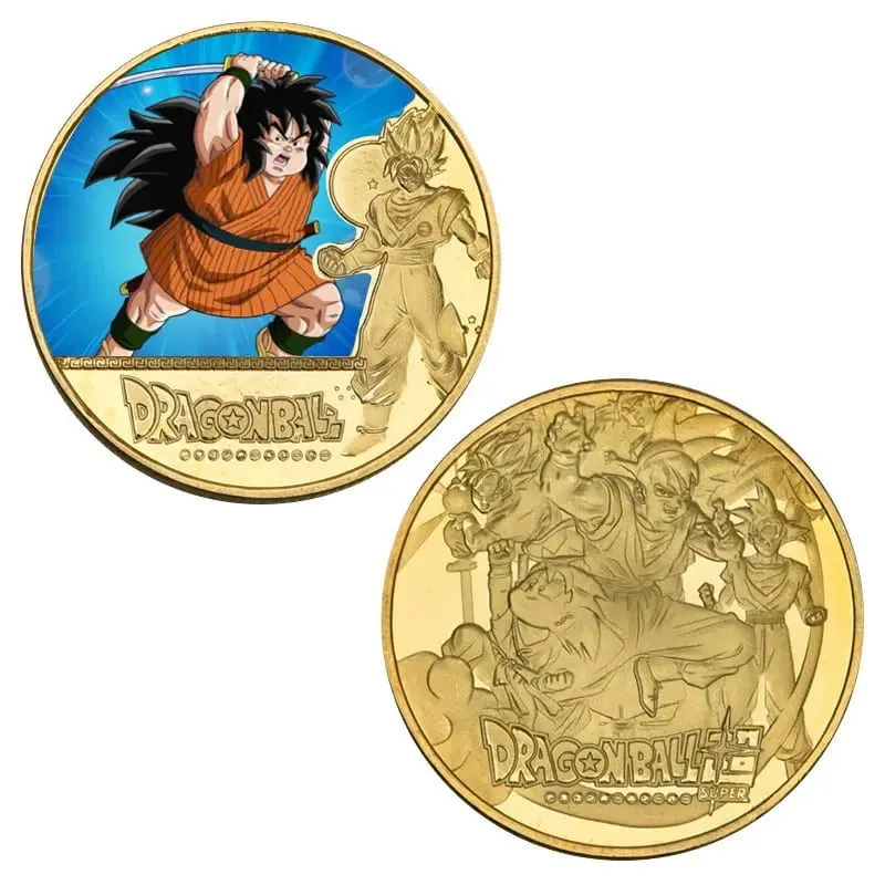 Dragon Ball Banhado A Ouro Moeda de Ouro Son Goku Vegeta Moedas Comemorativas Crianças Clássico Anime Periféricos Coleção Brinquedo Lembrança