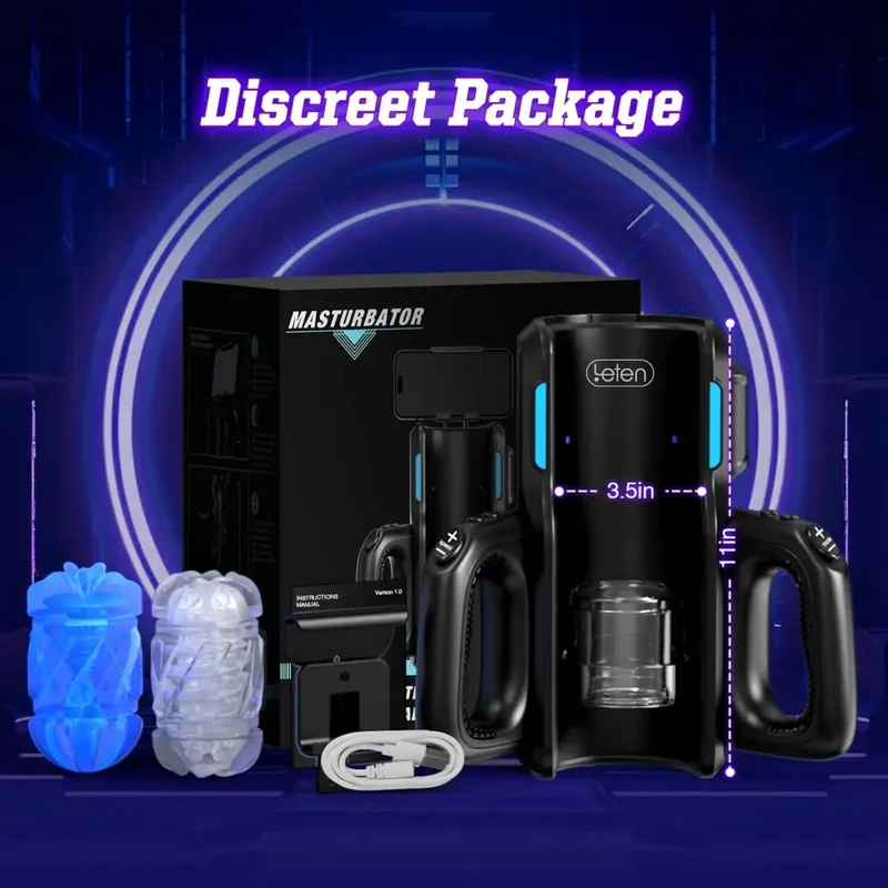 Leten High Speed Automatic Piston Stroker Masturbator Telescopic Vagina Blowjob Masturbation Sex Machine Sex Toys for Men 18+