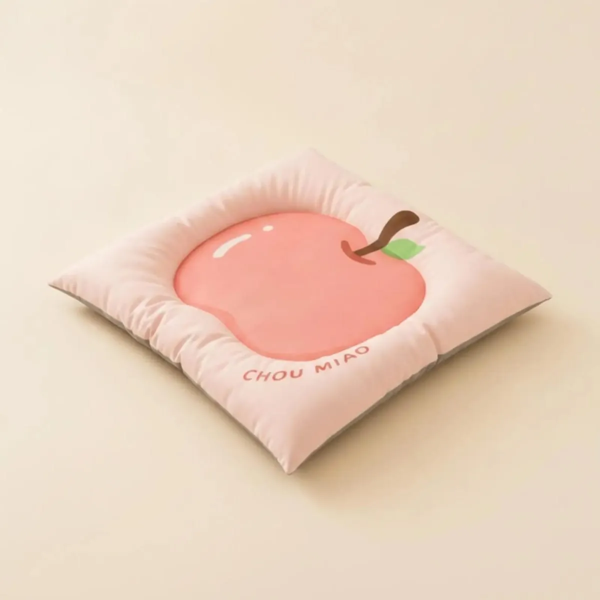 Washable Pet Mat with Padded Border Fruit Design Comfortable Sleeping Cushion for Small Dogs Cats Puppy Bedding Pet Supplies