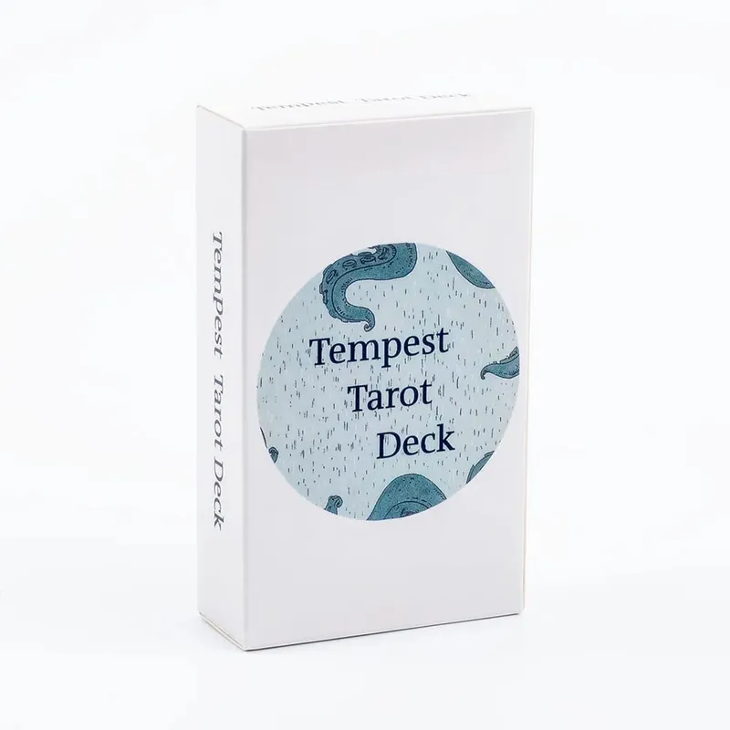 Ocean Themed Tempest Tarot Deck 78 Card Divination Set 10.4*6.1cm Beautifully Designed for Board Games and Tarot Reading