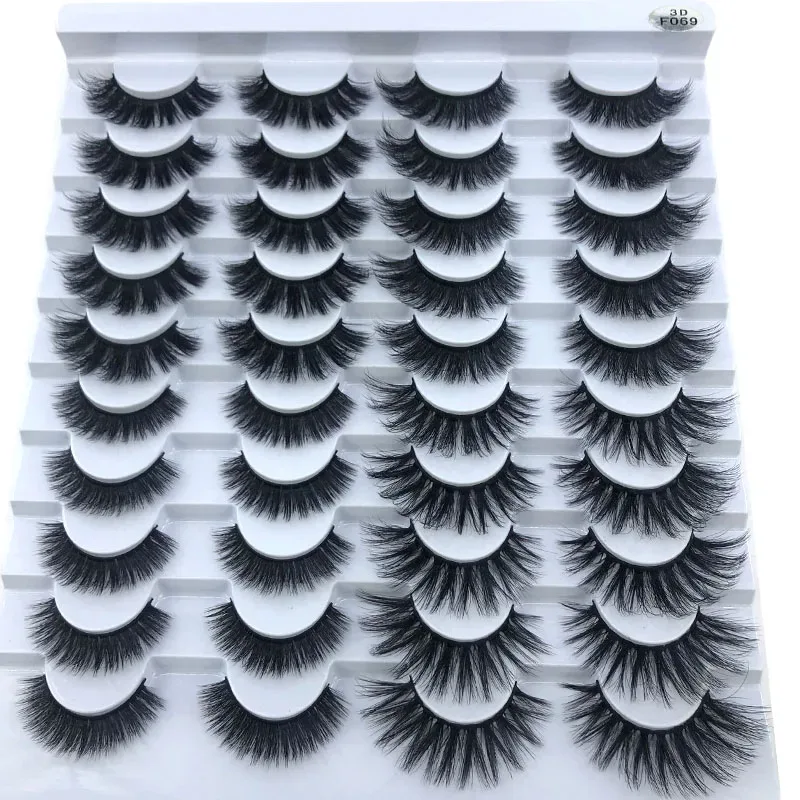 16 Pairs 3D Mink Hair False Eyelashes Natural/Thick Long Eye Lashes Wispy Makeup Beauty Extension Tools