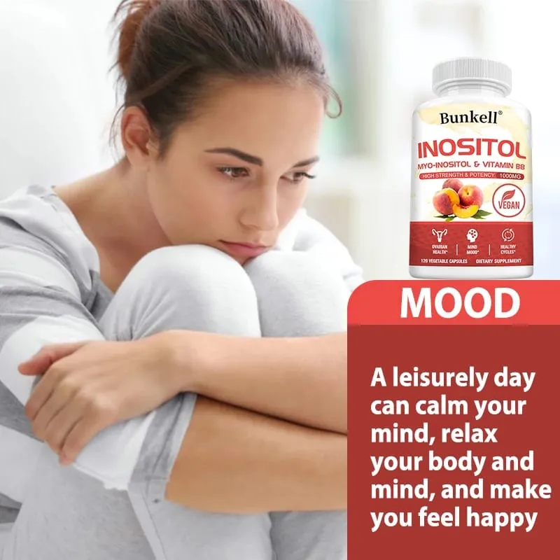 Inositol 1000mg Capsules - Fat Metabolism Liver Health Ovarian Immune System Support Skin Balance & Hair Growth Supplement