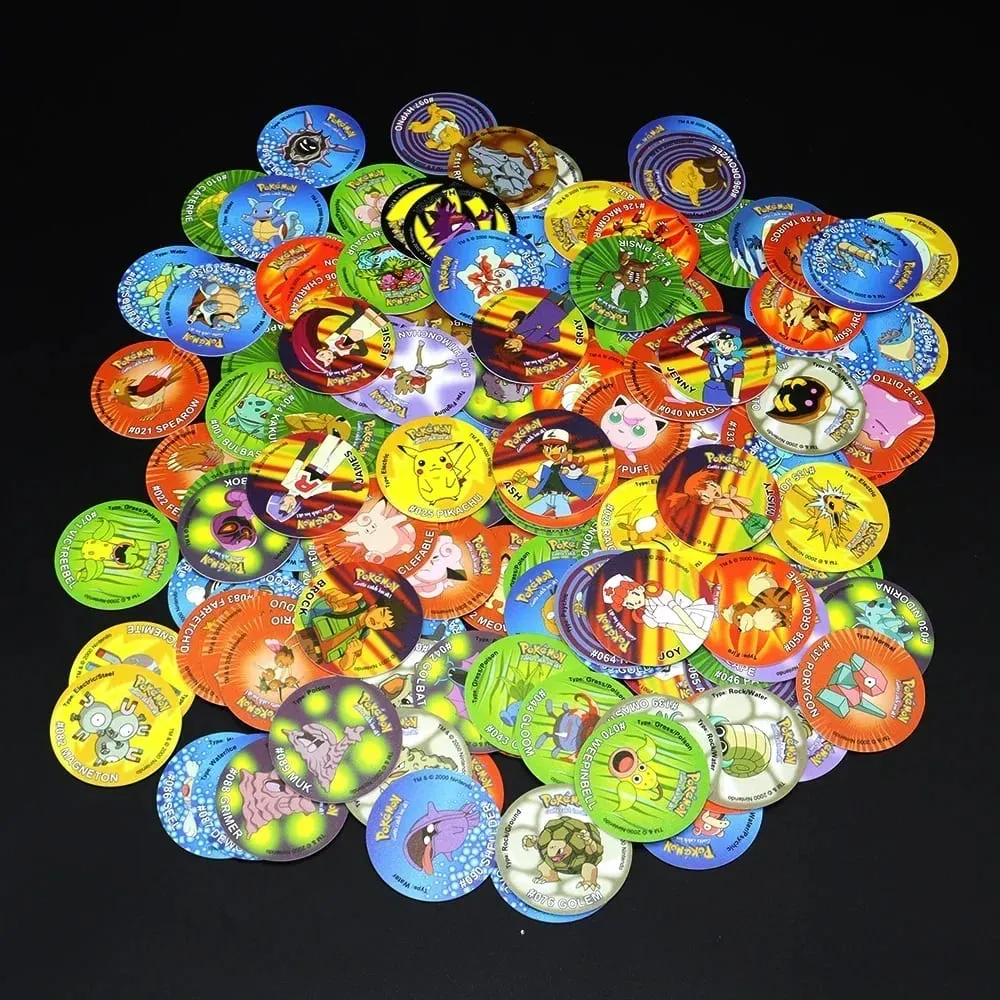 1st/2nd/3rd Edition Ash Ketchum Starter Tap Collection Card For Poke mon Tazos Album Trainer Round Pogs Cheetos Chipitaps — image 1