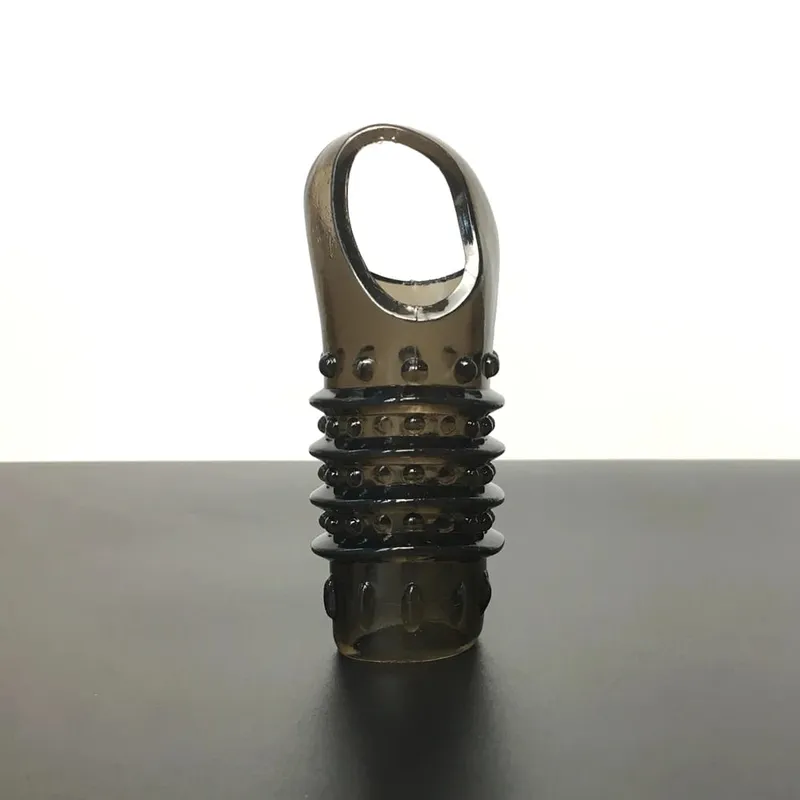 Mannelijke Penis Sleeve Dual Cock Ringen Vertraging Ejaculatie Nozzle Penis Ringen Uitbreiding Herbruikbare Cockring Speeltjes voor Mannen Volwassenen