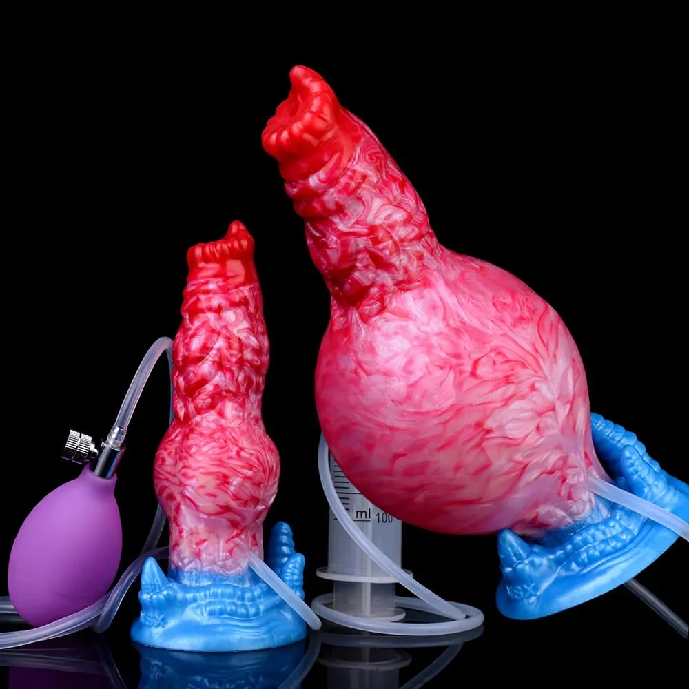 ขนาดใหญ่Knot Squirting-Inflatable Dildo Strong SuckerซิลิโคนInflat Anal Plugเทรนเนอร์เริ่มต้นเพศของเล่นสำหรับผู้หญิงผู้ชาย — image 1