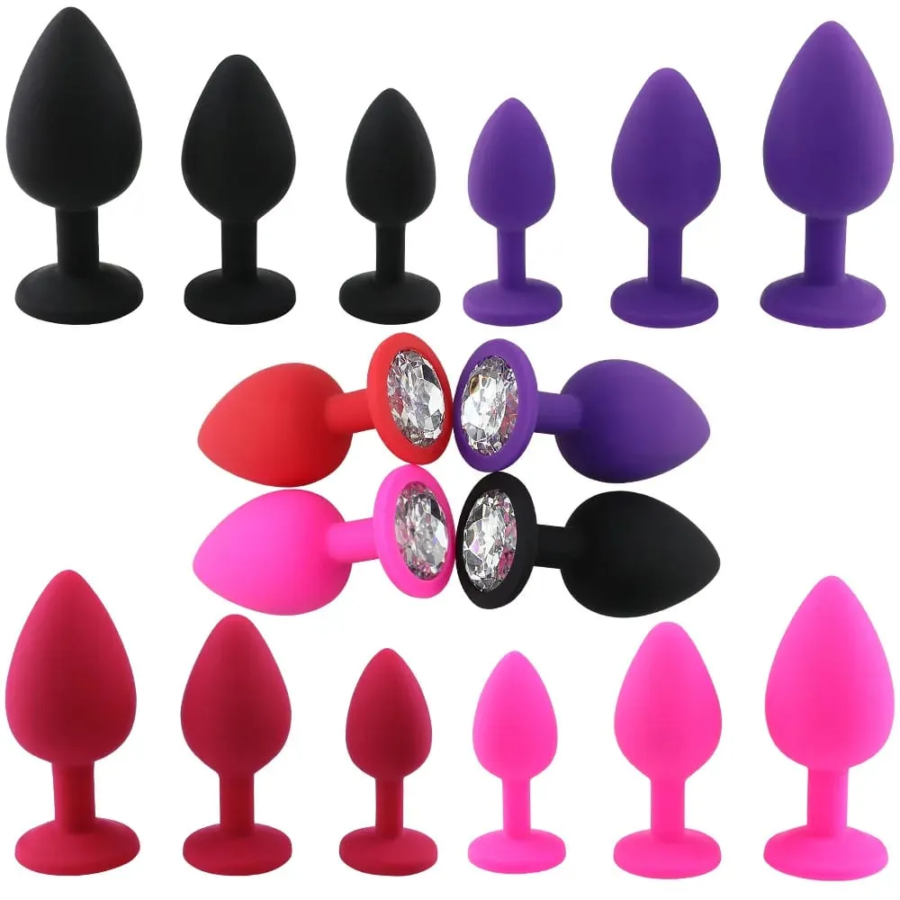 Plugue anal de silicone macio p/m/l, mini plugue erótico para bunda, brinquedo sexual para iniciantes, homens, mulheres, casais gays, estimulador de próstata, brinquedo de sexo anal