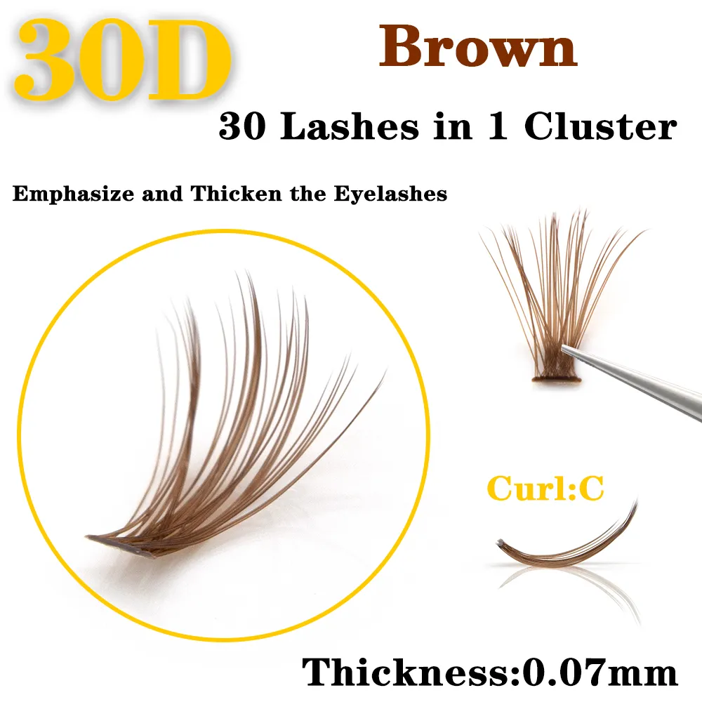 20D/30D Mink False Eyelashes Natural Soft Long Individual Cluster Eyelash Extension Professional Makeup Faux Eye Lashes