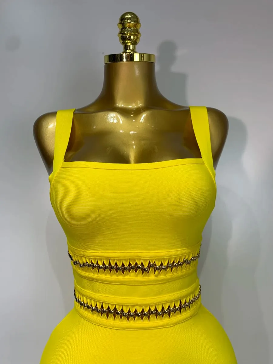 Mulheres sem mangas sexy gola quadrada borla bodycon bandage vestido celebridade elegante festa de noite vestido de aniversário de alta qualidade