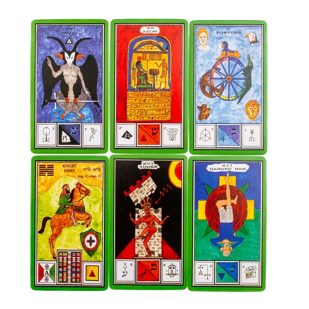 80Pcs Tarot Deck Ceremonial Magick Cards A Pictorial Synthesis Three Great Pillars of 3rd Edition 10.6*6.3cm Board Game — image 4