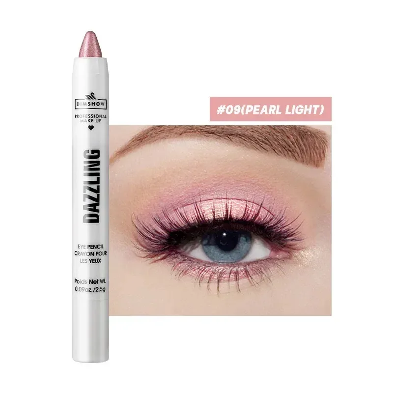 12 Colors Pearlescent Eyeshadow Pencil Waterproof Long Lasting Glitter Shimmer Eye Shadow Pen Eyeliner Stick Eyes Makeup Tools