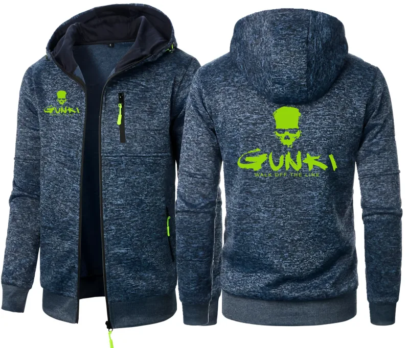 Gunki Love Fishing Brand Mens Hooded Coats Casual Zipper Hoodie Sweatshirt Panlalaking Damit Sportswear Slim Fit Casual Jacket