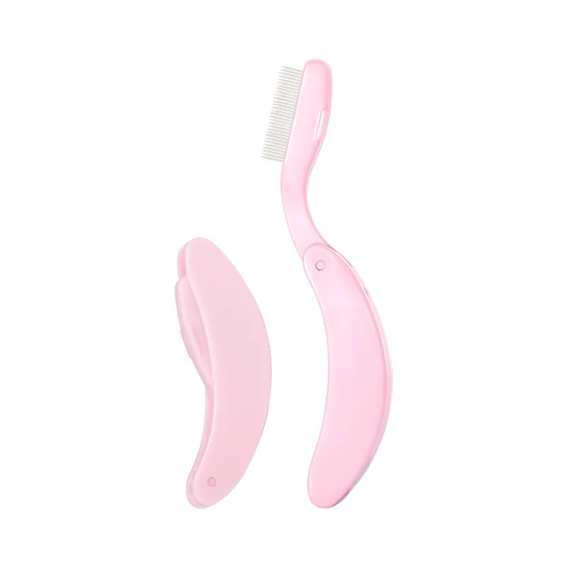 1Pc Curved Design Eyelash Brushes Combs Folding Separator Stainless Steel Eyelash Combing Tool Beauty Portable