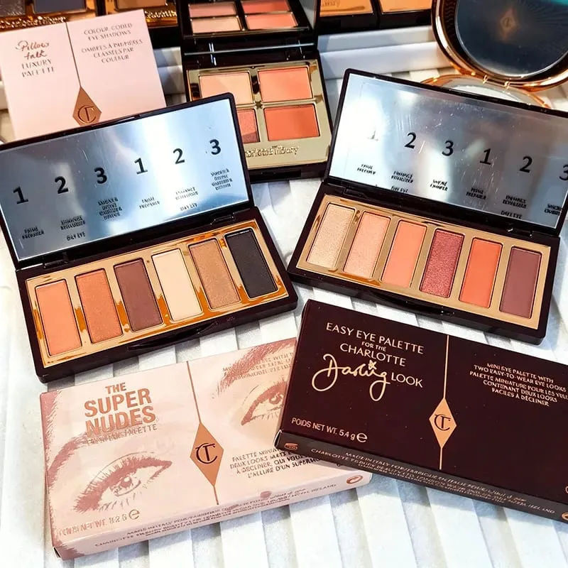 CT Makeup Sets Highlighters Lip Blam 4 Color Eyeshadow Palette Lip Gloss Lip Blam Set Pillow Talk Long Lasting Natural Cosmetics — image 5