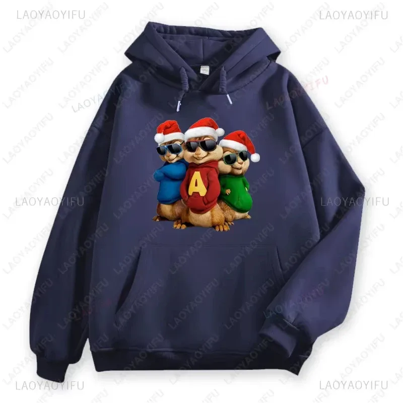 Alvin and The Chipmunks Anime Hoodies Eco Friendly A Letters Printing Sweatshirt Casual Streetwear Unisex Pullovers promo