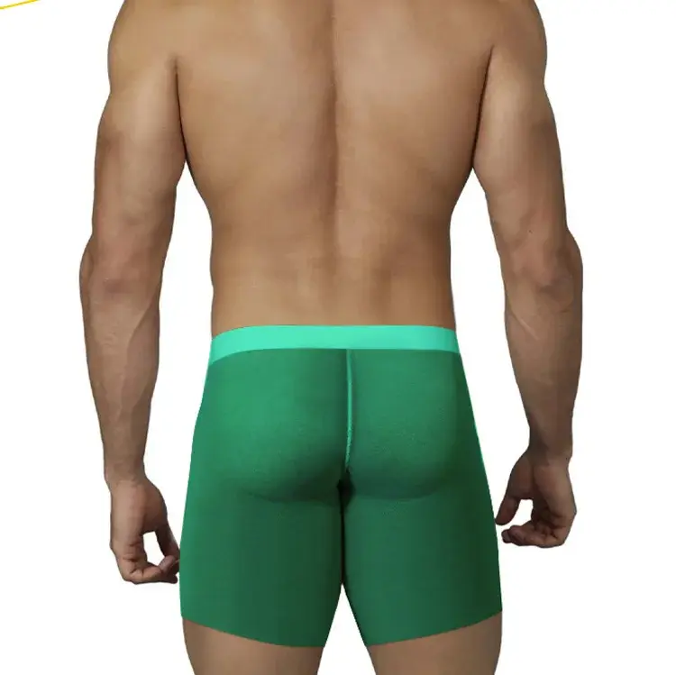 Seluar Dalam Lelaki 0.01mm Ultra Nipis Seluar Dalam Boxer Panjang Penyejuk Sutera Ais Seluar Dalam Kecergasan Gim Lutsinar Seluar Dalam Jaring Lancar