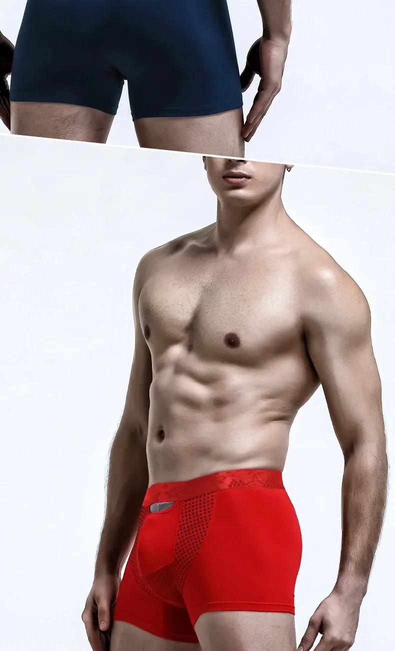 Jingsuogun Elastische Scheiding Ondergoed Mannen Scrotum Ondersteuning Ader Ondergoed Ijs Zijde Pouch Spataderen Boxer Britse Joggingbroek — image 8