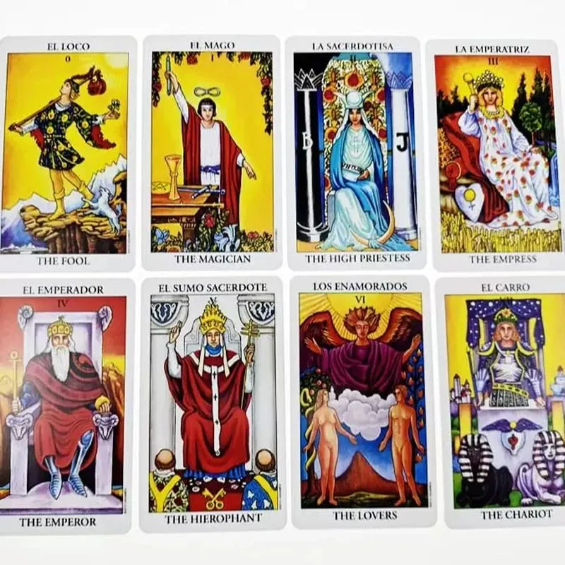 78pcs The Rider Tarot Deck with Instruction Booklet Essential for Tarot Beginners & Expert Readers English-Spanish