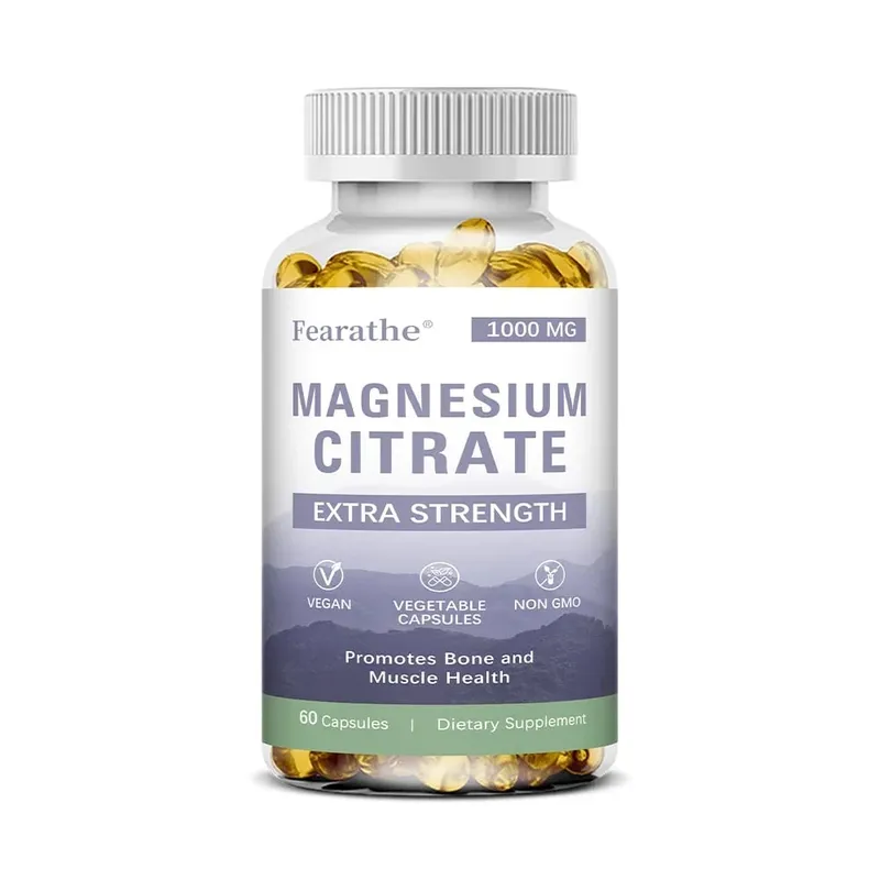 Magnesium Citrate Capsules - Dietary Supplement for Muscle Nerve Bone and Heart Support - Gluten Free Non-GMO - 120 Capsules — image 8