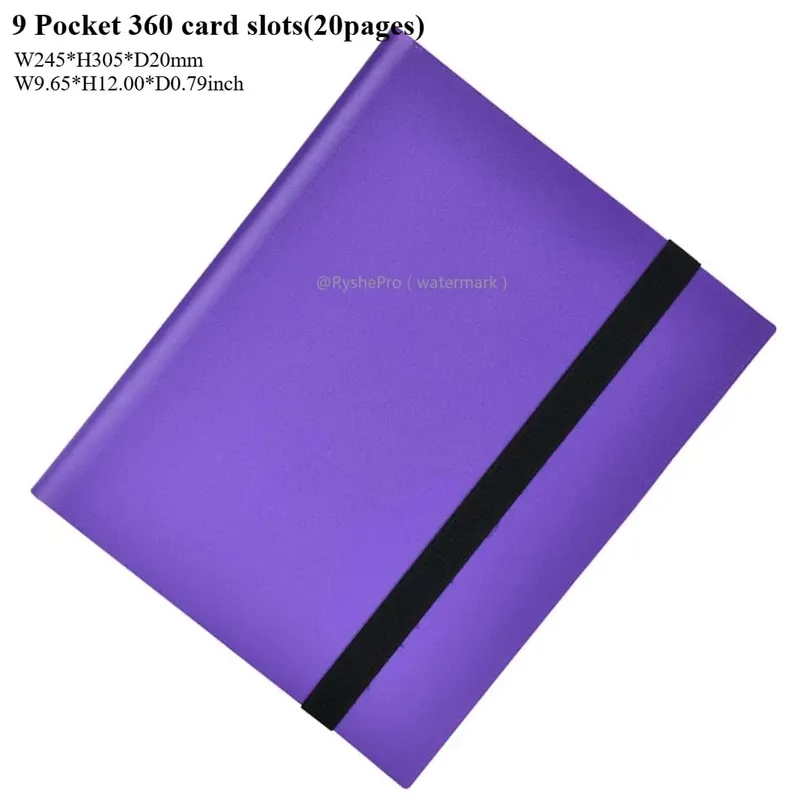Pořadač karet s 9 kapsami Pořadač s 360 bočním nakládacím albem pro karty her TCG Yugioh MTG Game Card Book