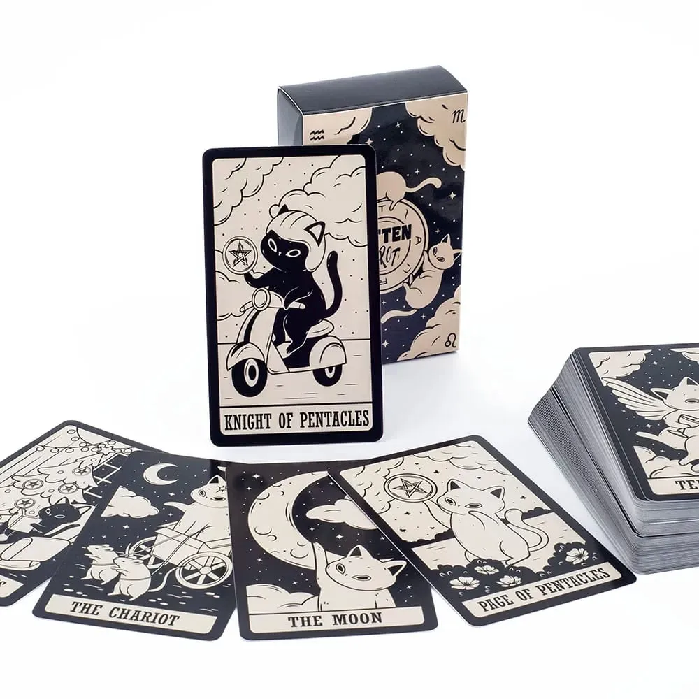 78 Card Deck Kitten Tarot Oracle Card Fate Divination Leisure Entertainment Family gatherings Tarot Card Game — image 6