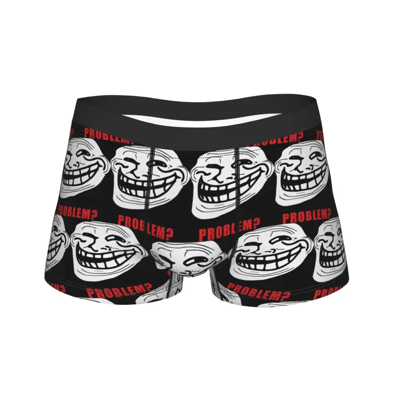 Rage Comic Trollfac Trunk Funny Anime Pouch Underwear Hot Sale Pattern Boxer Brief Comfortable Men Underpants Plus Size