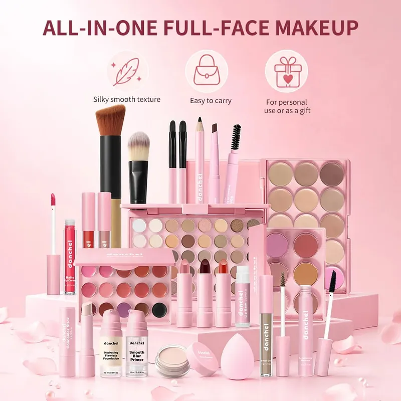 Beginner All‑in‑One Makeup Set Full Face Multi‑style Makeup Portable Kit With Tools For Daily Travel Gift Giving