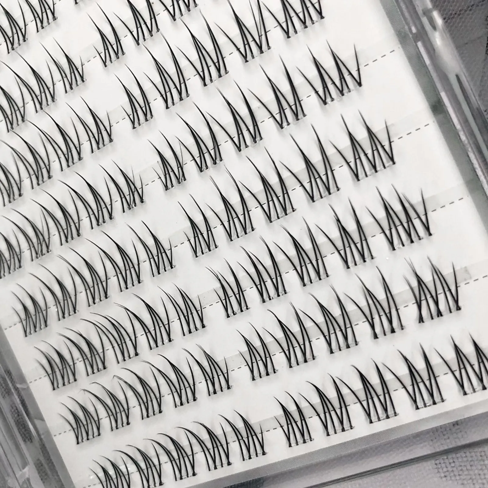 Glue-free Natural Korean False Eyelashes Clusters 6/10/20 Rows Curling Girl Group Eyelash Extension Perfect Daily Eye Makeup