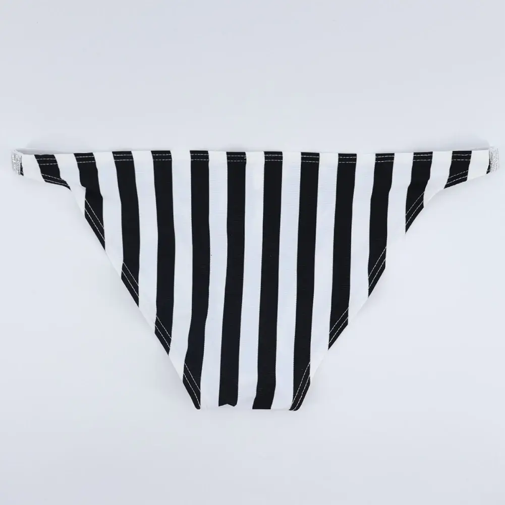 Comodi slip da uomo in lingerie bikini neri bianchi a righe intimo sportivo casual uomo tanga mutandine sospensorio — image 2