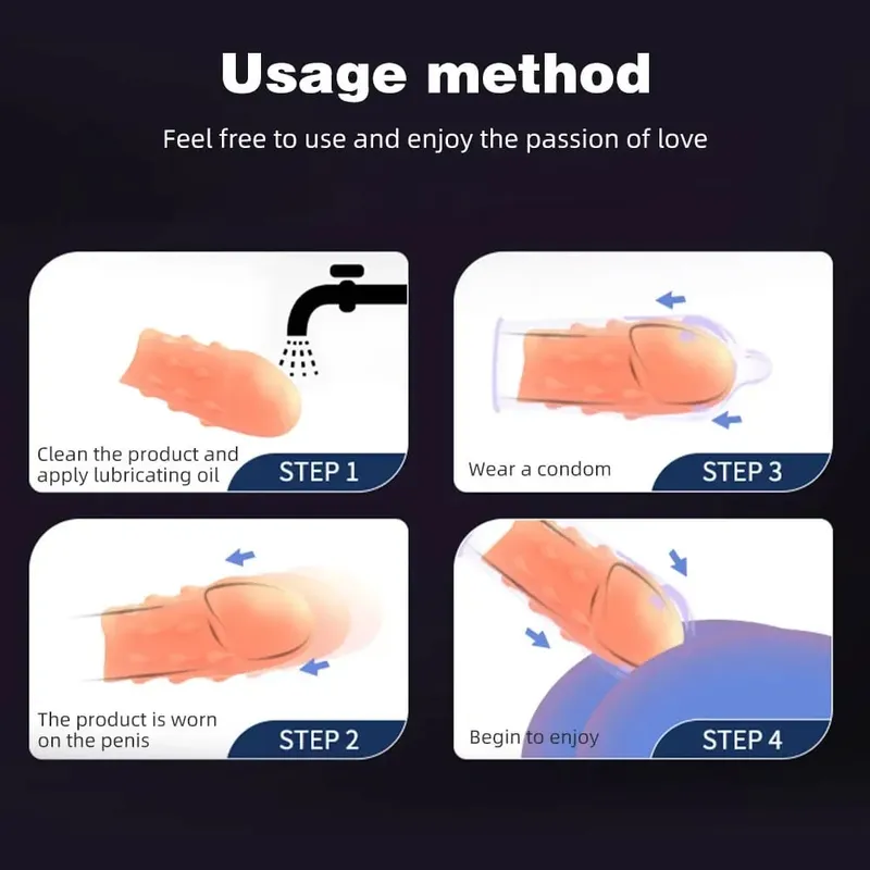 Κάλυμμα ανδρικού πέους σιλικόνης Realistic Dildo Cock Pump Phallus Extender Enlargement Dick Growing Ejaculate Orgasm Sex Toys for Man