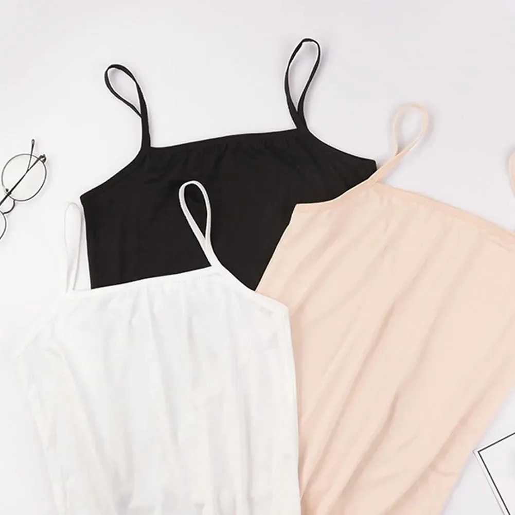 Simple Solid Color Women Tank Tops Soft Cotton Camis sleeveless Basic Vest Tshirt Sexy Strapy Camisole for Women Clothing