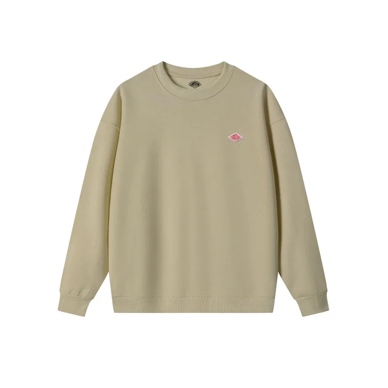 Sudadera fina exportada a Japón para hombre y mujer, chándal holgado de manga larga con cuello redondo de algodón de la misma marca bordada, otoño 2025