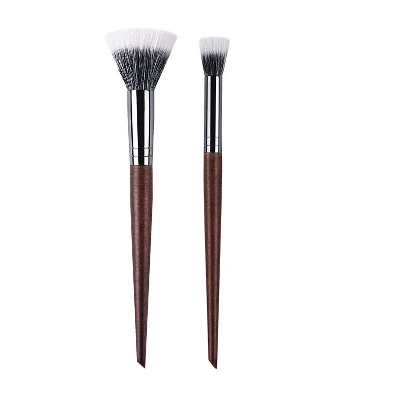 Professional Makeup Brushes Powder contour Setting Multi-Functional Make up Brush Stippling Blush soft Natural wood goat hair