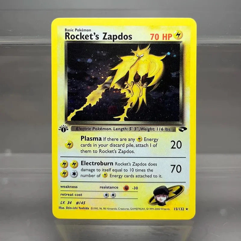 PKM Cards 1st Edition Gym Challenge 1996 Base Set Single Foil Cards Mewtwo Gengar Raichu Game Collection Cards PTCG Proxy Cards — image 6
