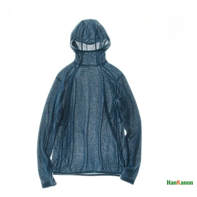 Thermolite® Lichtgewicht T-shirt met capuchon Thermische hoodie met lange mouwen voor heren voor wandelen, kamperen en fietsen Antistatisch en anti-pilling