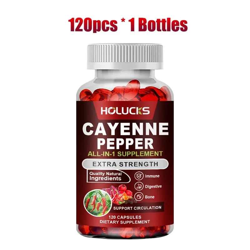 Advanced Cayenne Pepper Capsules with Vitamin D3 & K2 Support Circulation Immune Health & Digestive Comfort