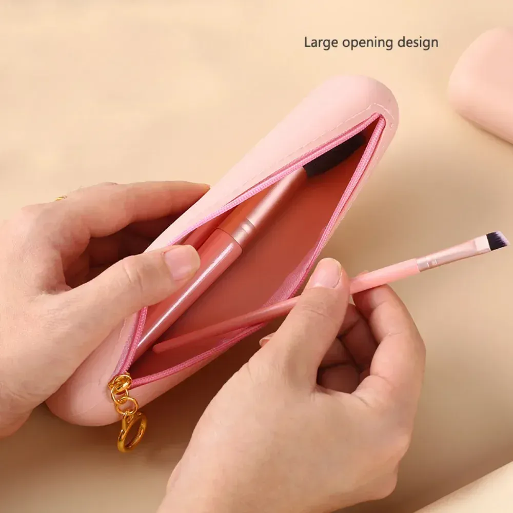 1pc Silicone Make Up Brushes Storage Bag Multi Function Travel Makeup Brush Holder Portable Cosmetic Tool Organizers Zipper Case
