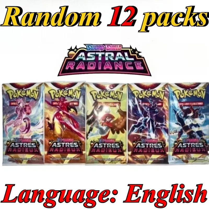 10 Pokémon Card Packs Bright Stars 151 Prismatic Evolutions PALDEAN FATES English Reinforcement Battle Transaction Card Gift