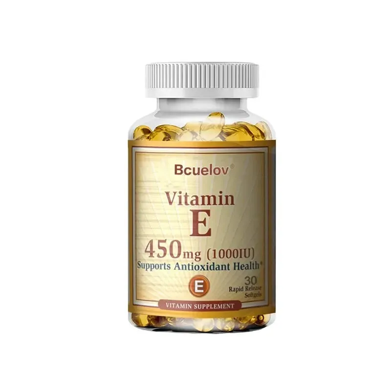 Bcuelov Vitamin E 1000 IU 450mg - for skin hair circulatory health immune system support - antioxidant supplement