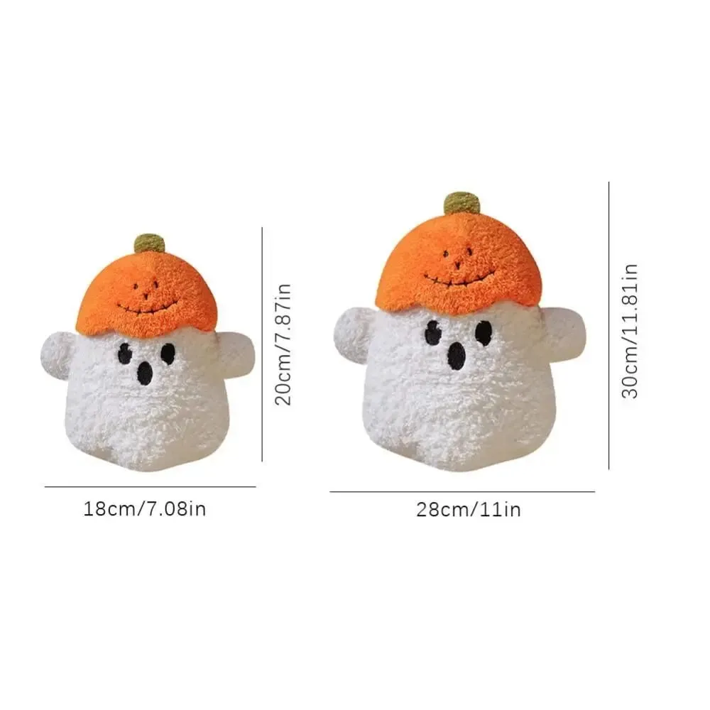 Cozy Ghost Decorative Cushion Hug Pillow Toy Plush Fabric PP Cotton Filling Ghost Decor Ornaments Halloween Pillow Home Decor