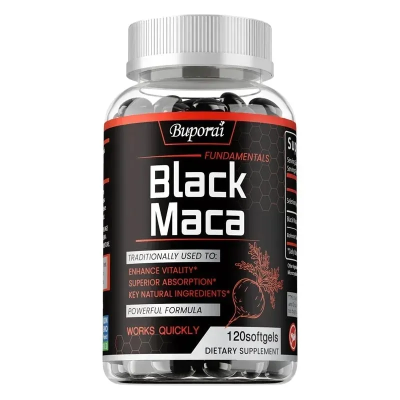 Black Maca Supplement - Natural Nergizer Improve Performance Energy Endurance Muscle Mass Improve Balance Hormones