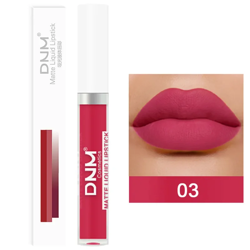 DNM 19 Color Matte Velvet Liquid Lipstick Waterproof Lasting Not Easy To Fade Lipgloss Makeup Purple Red Nude Lip Tint Cosmetics