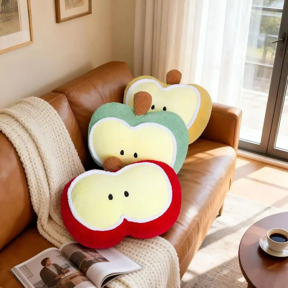 Almohada creativa de muñeco de fruta de felpa, cojín suave para dormir, cojín para asiento de oficina para sala de estar, sofá cama