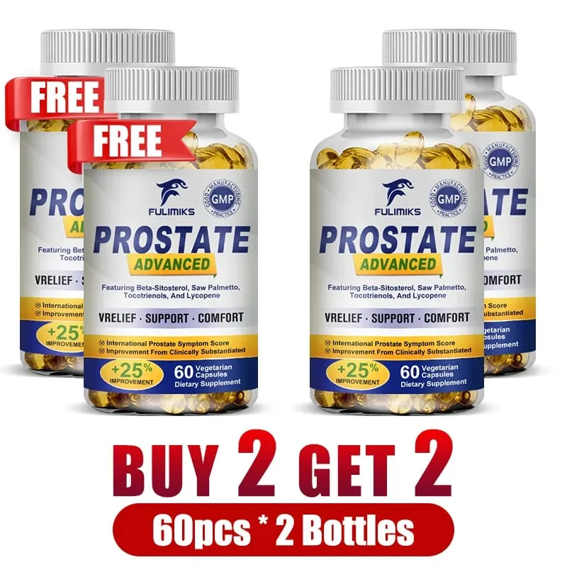 Premium Prostate Capsules with Saw Palmetto & Beta-Sitosterol Supports Urinary Flow Prostate Health & Comfort Relieve Bladder