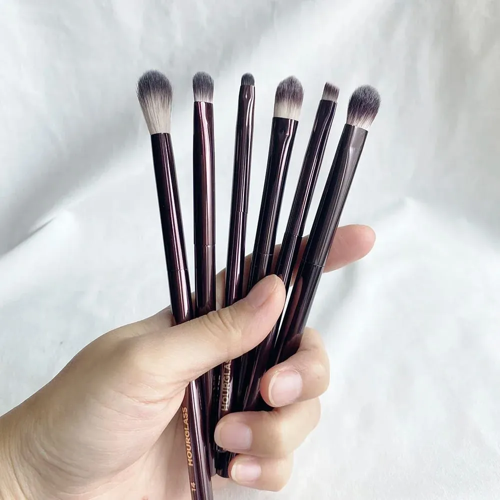 hourglass Eye Makeup Brushes Set Luxury Shadow Cosmetic Brush Kit Blending Shaping Contouring Highlighting Brow Concealer Liner