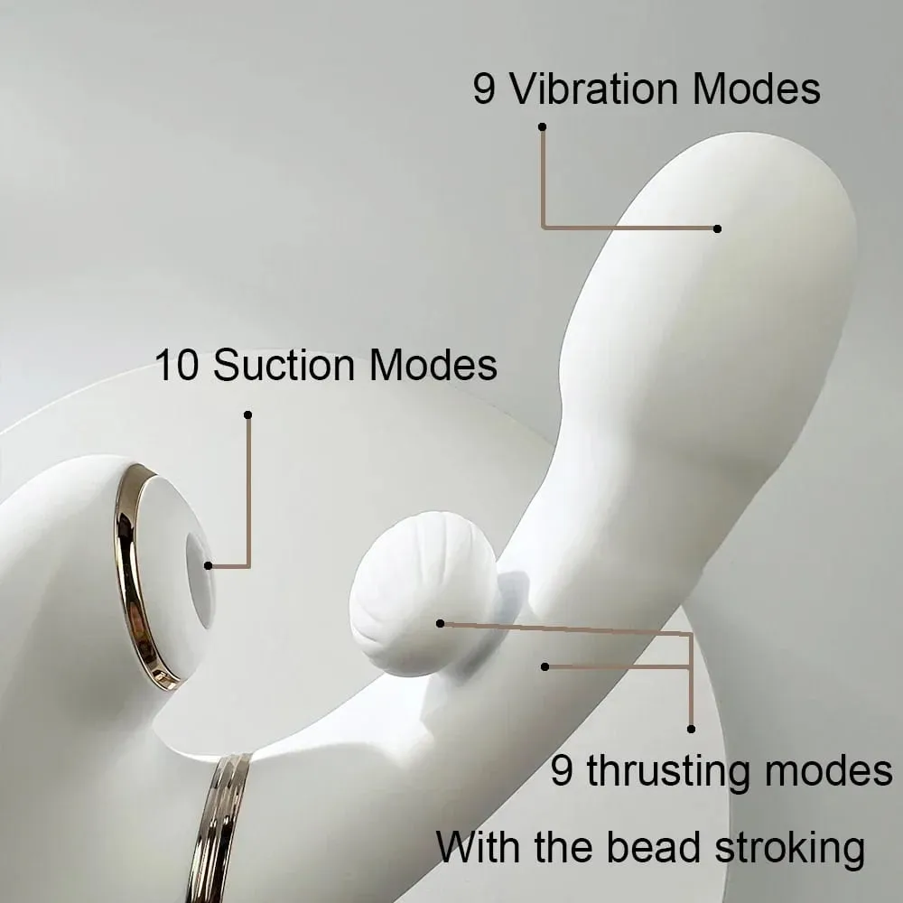 Luna Clitoral Vibrator for Women - Suction Thrusting G-Spot Dildo Adult Sex Toy with Vibration Storking Penetration for Girls