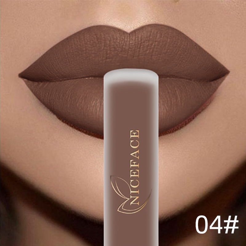 Nude Liquid Lipsticks Waterproof Velvet Matte Lip Gloss Long Lasting Non-stick Cup Lip Tint Makeup Pigment Cosmetics