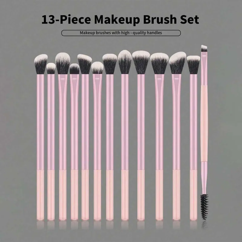 13 Pcs Makeup Brushes with Bag Multi-functional Eye Makeup Brush Set Professional Blending Eyeshadow Concealer Eyebrows Eyeline